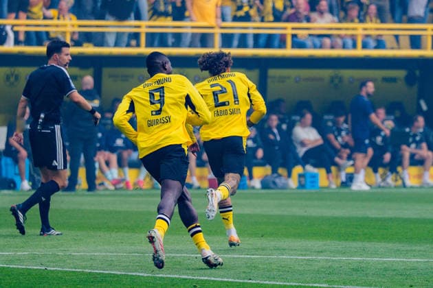 1. Bundesliga, 3. Spieltag, Borussia Dortmund vs. SC Paderborn 07 am 12.09.2026 Tor zum 1:0 durch Fabio Silva mit Serhou Guirassy *** Bundesliga 1, Matchday 3, Borussia Dortmund vs. SC Paderborn 07 on September 12, 2026. Goal to make it 1–0 by Fabio Silva, assisted by Serhou Guirassy Copyright: xBahhoxKarax
