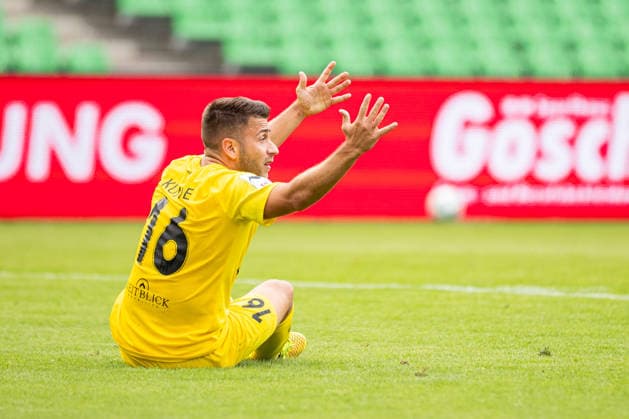 Marius Kunde of SG Sonnenhof Grossaspach, 16, reacts angrily GER, TSV Havelse vs. SG Sonnenhof Grossaspach, soccer, 3rd Division, Matchday 5, 2026–2027 season, September 12, 2026 DFL regulations prohibit the use of photographs as image sequences and or quasi-video GER, TSV Havelse vs. SG Sonnenhof Grossaspach, soccer, 3rd League, Matchday 5, 2026–2027 season, September 12, 2026, Hanover Copyright: xEibner-Pressefoto JanxRollingerx EP_JSK
