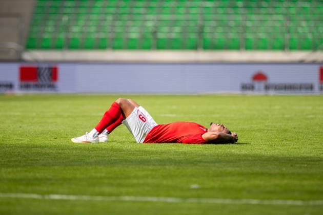 Eric Voufack of TSV Havelse, 19, reacts with disappointment after the 2–2 draw GER, TSV Havelse vs. SG Sonnenhof Grossaspach, Soccer, 3rd Division, Matchday 5, 2026–2027 season, September 12, 2026 DFL regulations prohibit the use of photographs as image sequences and or quasi-video footage. GER, TSV Havelse vs. SG Sonnenhof Grossaspach, soccer, 3rd League, Matchday 5, 2026–2027 season, September 12, 2026, Hanover Copyright: xEibner-Pressefoto JanxRollingerx EP_JSK