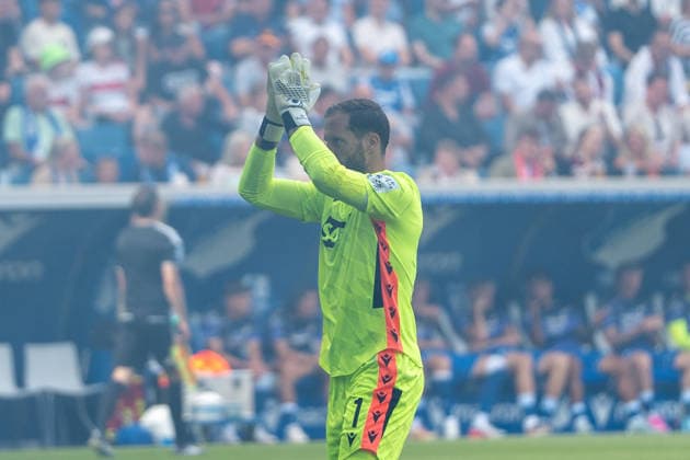 Fussball: 1. Bundesliga, 3. Spieltag, TSG Hoffenheim - VfB Stuttgart am 12.09.2026 in Sinsheim (SNP Arena), Deutschland, Saison 2026 2027: Oliver Baumann (TSG Hoffenheim, 1) Sinsheim SNP Arena Deutschland *** Soccer, Bundesliga 1, Matchday 3, TSG Hoffenheim vs. VfB Stuttgart on September 12, 2026, at the Sinsheim SNP Arena, Germany, 2026–2027 season, Oliver Baumann (TSG Hoffenheim), 1 Sinsheim SNP Arena, Germany Copyright: xPhilippxImhofx