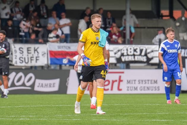 German Soccer, 3rd Division, Matchday 5, Sportclub Arena Verl, SC Verl vs. SV Meppen; Julius Pünt (SV Meppen), 44, is disappointed Copyright: xMichelxWittex