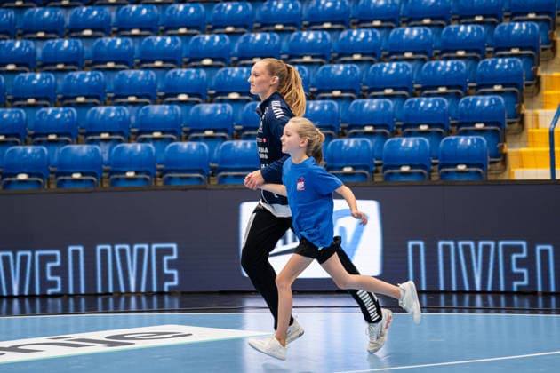 HSG Blomberg Lippe GER vs. Storhamar Handball Elite NOR, Handball, EHF Champions League Women, Group Stage, September 12, 2026, 2026–2027 Season, Lemgo Mia Stensland Storhamar Handball Elite, 12 during the warm-up at the Lemgo Phoenix Contact Arena, Germany