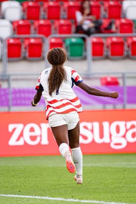 September 12, 2026, Sosnowiec, Silesian Voivodeship, Poland: JOHNSON MICAYLA of USA seen celebrating after scoring goal 0-3 during the FIFA U20 Womens World Cup Poland 2026 match between New Zealand versus USA at ArcelorMittal Park Sosnowiec Poland - ZUMAs385 20260912_zsp_s385_023 Copyright: xLeopoldxSoglox