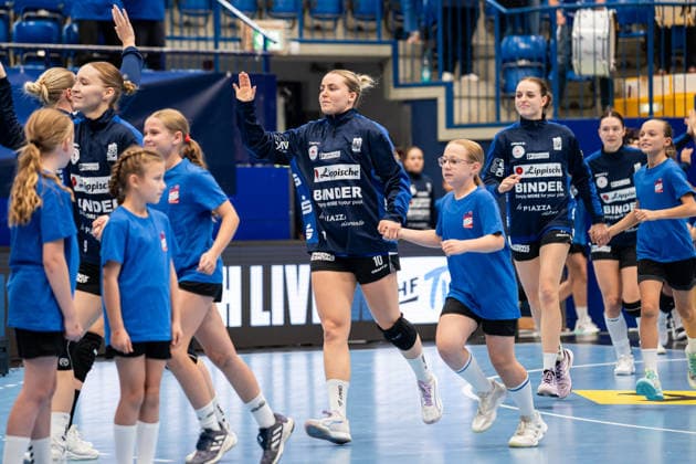 HSG Blomberg Lippe GER vs. Storhamar Handball Elite NOR, Handball, EHF Champions League Women, Group Stage, September 12, 2026, 2026–2027 Season, Lemgo Maxi Muehlner HSG Blomberg Lippe, No. 10 during warm-ups at the Lemgo Phoenix Contact Arena, Germany
