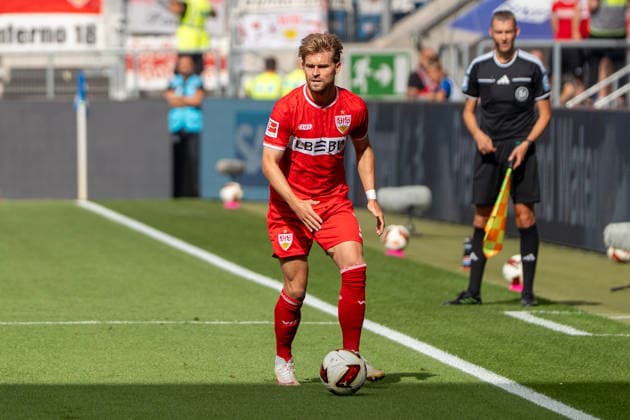 Fussball: 1. Bundesliga, 3. Spieltag, TSG Hoffenheim - VfB Stuttgart am 12.09.2026 in Sinsheim (SNP Arena), Deutschland, Saison 2026 2027: Maximilian Mittelstädt (VfB Stuttgart, 7) Sinsheim SNP Arena Deutschland *** Soccer, Bundesliga 1, Matchday 3, TSG Hoffenheim vs. VfB Stuttgart on September 12, 2026, at Sinsheim SNP Arena, Germany, 2026–2027 season, Maximilian Mittelstädt (VfB Stuttgart), 7, Sinsheim SNP Arena, Germany Copyright: xPhilippxImhofx