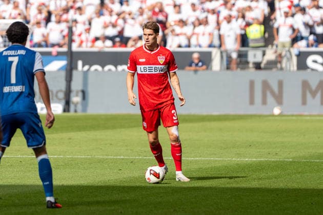 Fussball: 1. Bundesliga, 3. Spieltag, TSG Hoffenheim - VfB Stuttgart am 12.09.2026 in Sinsheim (SNP Arena), Deutschland, Saison 2026 2027: Ramon Hendriks (VfB Stuttgart, 3) Sinsheim SNP Arena Deutschland *** Soccer, Bundesliga 1, Matchday 3, TSG Hoffenheim vs. VfB Stuttgart on September 12, 2026, at Sinsheim SNP Arena, Germany, 2026–2027 season; Ramon Hendriks, VfB Stuttgart, 3, Sinsheim SNP Arena, Germany Copyright: xPhilippxImhofx