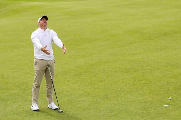 2026 Amgen Irish Open - Third Round, Trump International Golf Links, Doonbeg 12 9 2026 Rory McIlroy reacts to missing a putt on the second green Rory McIlroy reacts to missing a putt on the second green 12 9 2026  Copyright: xx BB2_6727