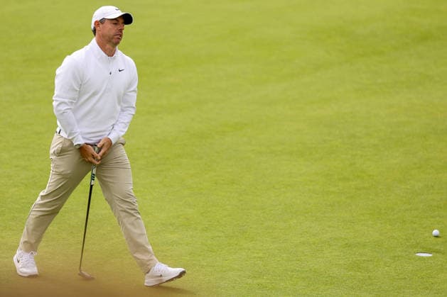 2026 Amgen Irish Open - Third Round, Trump International Golf Links, Doonbeg 12 9 2026 Rory McIlroy reacts to missing a putt on the second green Rory McIlroy reacts to missing a putt on the second green 12 9 2026  Copyright: xx BB2_6758