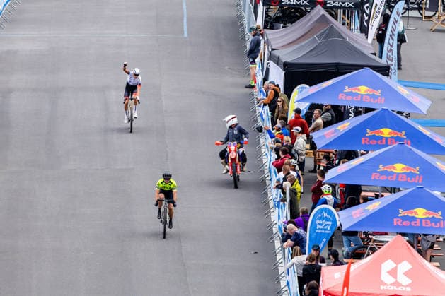 September 12, 2026, GER, Gravel Cycling, Season 26, Men’s and Women’s, Rennsteig Gravel German Gravel League: Tobias KOENIG of RSC AUTO BROSCH Kempten, male, wins the Elite Men’s race. A total of 504 registered participants competed in the 52 km, 78 km, 104 km, and 130 km courses. The start and finish were set against the backdrop of the Biathlon Arena on the Rennsteig, 98559 Oberhof, LOTTO Thuringia ARENA on the Rennsteig, Thuringia, Germany
