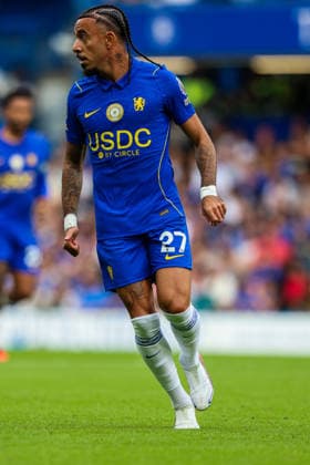 LONDON, ENGLAND, Saturday 12th September 2026: Malo Gusto of Chelsea running during the Premier League Fixture between Chelsea and Hull City at Stamford Bridge in London, England. (Photo by Alex Ferrelly Sports Press Photo)  Copyright: xAlexxFerrelly SportsxPressxPhotox Sportspressphoto_SPR228634