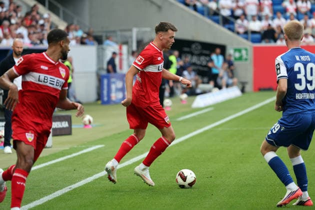 12.09.26 TSG 1899 Hoffenheim - VfB Stuttgart Deutschland, Sinsheim, 12.09.2026, Fussball, Bundesliga, Saison 2026 2027, TSG 1899 Hoffenheim - VfB Stuttgart: Dzenan Pejcinovic (VfB Stuttgart). *** September 12, 2026 TSG 1899 Hoffenheim vs. VfB Stuttgart Germany, Sinsheim, September 12, 2026, Soccer, Bundesliga, 2026–2027 season, TSG 1899 Hoffenheim vs. VfB Stuttgart, Dzenan Pejcinovic, VfB Stuttgart