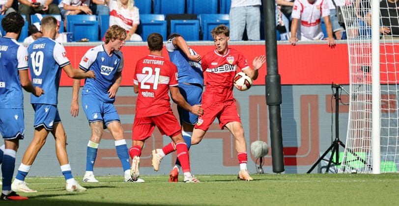 12.09.26 TSG 1899 Hoffenheim - VfB Stuttgart Deutschland, Sinsheim, 12.09.2026, Fussball, Bundesliga, Saison 2026 2027, TSG 1899 Hoffenheim - VfB Stuttgart: Yanik Spalt (VfB Stuttgart). *** September 12, 2026 TSG 1899 Hoffenheim vs. VfB Stuttgart Germany, Sinsheim, September 12, 2026, Soccer, Bundesliga, 2026–2027 Season, TSG 1899 Hoffenheim vs. VfB Stuttgart, Yanik Spalt, VfB Stuttgart