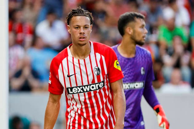 Derry Scherhant (SC Freiburg, 07) , Deutschland, Fussball, 1. Bundesliga, 3.Spieltag, 2026 2027, SC Freiburg vs. Borussia Mönchengladbach, 12.09.2026, Freiburg im Breisgau Europa-Park Stadion Deutschland *** Derry Scherhant, SC Freiburg, 07, Germany, Soccer, Bundesliga 1, Matchday 3, 2026–2027, SC Freiburg vs. Borussia Mönchengladbach, September 12, 2026, Freiburg im Breisgau, Europa-Park Stadium, Germany Copyright: xGrantxHubbsx