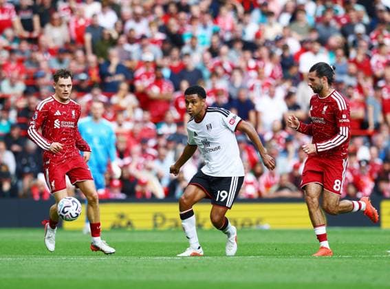 Shea Charles of Fulham Liverpool v Fulham, Premier League, Football, Football, Anfield, Liverpool, UK - 12 Sep 2026Liverpool Anfield United Kingdom EDITORIAL USE ONLY No use with unauthorised audio, video, data, fixture lists, club league logos or live services. Online in-match use limited to 120 images, no video emulation. No use in betting, games or single club league player publications.  Copyright: xMattxWest Shutterstockx 17144551au