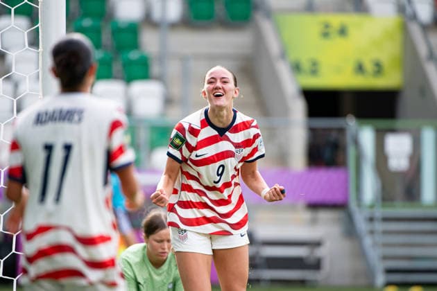 September 12, 2026, Sosnowiec, Silesian Voivodeship, Poland: BUCK ALEX of USA celebrates his goal and the second during the FIFA U20 Womens World Cup Poland 2026 match between New Zealand versus USA at ArcelorMittal Park Sosnowiec Poland - ZUMAs385 20260912_zsp_s385_036 Copyright: xLeopoldxSoglox