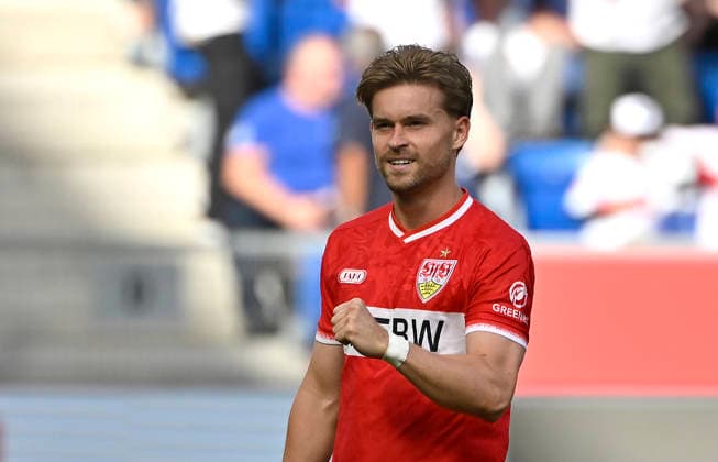 TOR zum 1:1 Maximilian Mittelstaedt VfB Stuttgart (07) Torjubel TSG 1899 Hoffenheim vs VfB Stuttgart 12.09.2026 DFL REGULATIONS PROHIBIT ANY USE OF PHOTOGRAPHS AS IMAGE SEQUENCES AND OR QUASI-VIDEO TSG 1899 Hoffenheim vs VfB Stuttgart *** GOAL: 1-1 Maximilian Mittelstaedt, VfB Stuttgart 07. Goal celebration: TSG 1899 Hoffenheim vs. VfB Stuttgart, September 12, 2026. DFL regulations prohibit any use of photographs as image sequences and or QUASI VIDEO TSG 1899 Hoffenheim vs. VfB Stuttgart