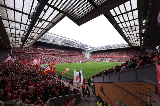 Football - Premier League - Liverpool v Fulham 12th September 2026 - Premier League - Liverpool v Fulham - A general view (GV) of Anfield - Photo: Simon Stacpoole Offside. Liverpool UK *** Fußball: Premier League – Liverpool gegen Fulham, 12. September 2026 Premier League – Liverpool gegen Fulham Gesamtansicht (GV) von Anfield Foto: Simon Stacpoole Abseits Liverpool, Großbritannien  Copyright: xSimonxStacpoolexOffside