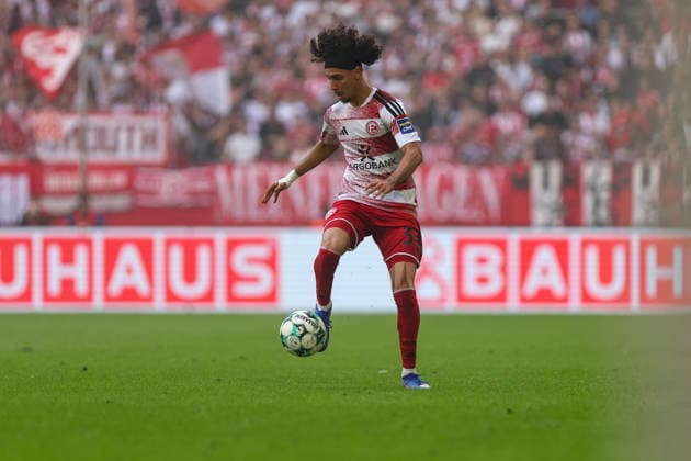 September 12, 2026, Germany, Soccer, Men s, 3rd Division, 2026–2027 Season, Fortuna Düsseldorf vs. MSV Duisburg, Anas Slimani (F95) in action with the ball, solo play, Düsseldorf Merkur Spiel Arena, North Rhine-Westphalia, Germany Copyright: xAdrianxSchlüterx