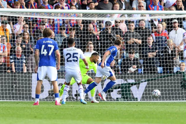 Crystal Palace v Ipswich Town, Premier League GOAL 1-2 scored by Leif Davis of Ipswich Town during the Premier League match between Crystal Palace and Ipswich Town at Selhurst Park, London, UK on 12 September 2026. London Selhurst Park Greater London UK Editorial use only DataCo restrictions apply See www.football-dataco.com , Copyright: xJeffxMoodx PSI-24873-0025