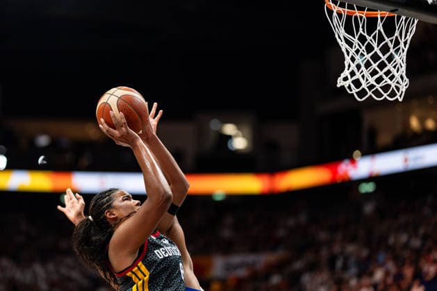 Nyara Sabally of Germany, No. 8, making a layup, GER, France vs. Germany, Basketball, 2026 FIBA Women’s World Cup, Semifinal, September 12, 2026, GER, France vs. Germany, Basketball, 2026 FIBA Women’s World Cup, Semifinal, September 12, 2026, Berlin Copyright: xEibner-Pressefoto MaxxVincenx EP_MVN