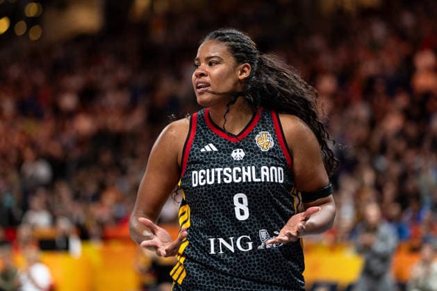 Nyara Sabally Germany, 08 Disappointed, GER, France vs. Germany, Basketball, FIBA Women s World Cup 2026, Semifinal, September 12, 2026, GER, France vs. Germany, Basketball, 2026 FIBA Women’s World Cup, Semifinal, September 12, 2026, Berlin Copyright: xEibner-Pressefoto MaxxVincenx EP_MVN
