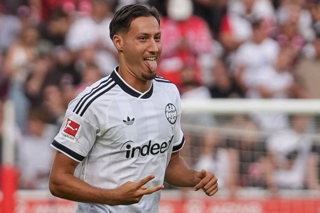 Deutschland: Fußball 1. Bundesliga 2026 2027, 3. Spieltag - 1. FSV Mainz 05 vs Eintracht Frankfurt - Mewa Arena (Mainz): Younes Ebnoütalib (SGE,11) Mimik, Gesichtsausdruck, Emotion *** Germany Soccer Bundesliga 2026–2027, Matchday 3: FSV Mainz 05 vs. Eintracht Frankfurt at Mewa Arena, Mainz; Younes Ebnoütalib (SGE), 11; facial expressions, emotions Copyright: xTobiasxWentzellx