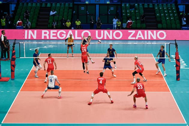 September 12, 2026: Jacob Ekman of Sweden during the CEV EuroVolley 2026 group stage volleyball match between Sweden and the Czech Republic on September 12, 2026 in Modena Photo: Bildbyran EXT BILDBYRAN COP 18 XY0129 volleyball volleyball volleyball European Championships Sweden Czech Republic CEV EuroVolley 2026 Sweden Czech Republic bbeng  Copyright: BILDBYRANxEXT BB260912BB942
