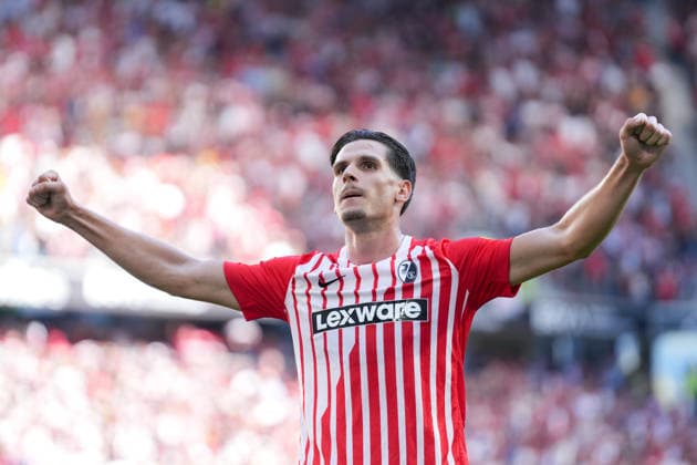 Igor Matanovic (SC Freiburg, 31) Torjubel, Emotionen, Torschuss, Abschluss, Torerfolg, Tor, Treffer , Deutschland, Fussball, 1. Bundesliga, 3.Spieltag, 2026 2027, SC Freiburg vs. Borussia Mönchengladbach, 12.09.2026, Europa-Park Stadion, Freiburg Freiburg Europa-Park Stadion Baden-Württemberg Deutschland *** Igor Matanovic SC Freiburg, 31 goal celebration, emotions, shot on goal, finish, goal scored, goal, hit, Germany, soccer, Bundesliga 1, Matchday 3, 2026–2027, SC Freiburg vs. Borussia Mönchengladbach, September 12, 2026, Europa-Park Stadium, Freiburg, Freiburg, Europa-Park Stadium, Baden-Württemberg, Germany Copyright: xArnexAmbergx