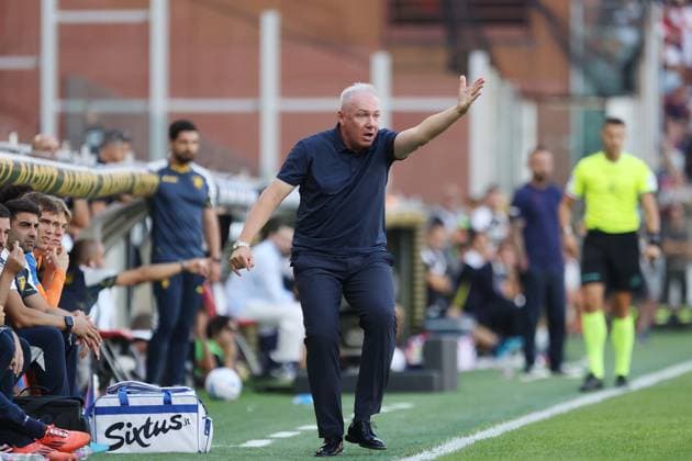 Foto IPP ACGE Genova 12 09 2026 Campionato Serie A 2026-2027 Genoa-Frosinone nella foto: Massimiliano Alvini Italy Photo Press World Copyright Genova italy Italia ITALY  Copyright: xR4924_italyphotopressx