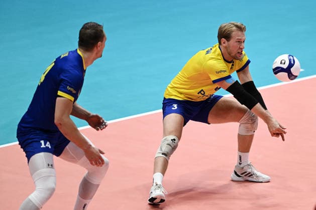 September 12, 2026: Joel Andersson of Sweden during the CEV EuroVolley 2026 group stage volleyball match between Sweden and the Czech Republic on September 12, 2026 in Modena Photo: Bildbyran EXT BILDBYRAN COP 18 XY0129 volleyball volleyball volleyball European Championships Sweden Czech Republic CEV EuroVolley 2026 Sweden Czech Republic bbeng  Copyright: BILDBYRANxEXT BB260912BB948