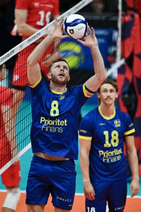 September 12, 2026: Alfred Brink of Sweden ahead of the CEV EuroVolley 2026 group stage volleyball match between Sweden and the Czech Republic on September 12, 2026 in Modena Photo: Bildbyran EXT BILDBYRAN COP 18 XY0129 volleyball volleyball volleyball European Championships Sweden Czech Republic CEV EuroVolley 2026 Sweden Czech Republic bbeng  Copyright: BILDBYRANxEXT BB260912BB962