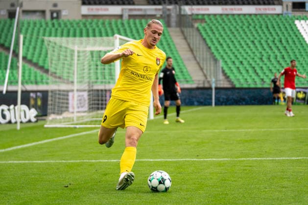 Marlon Fass, SG Sonnenhof Großaspach, 09; TSV Havelse vs. SG Sonnenhof Großaspach, Soccer, 3rd Division, Matchday 5, September 6, 2026; DFB regulations prohibit any use of photographs as image sequences and or quasi-video. Hanover, Lower Saxony, Germany Copyright: xkolbert-press PhilipxZieglerx