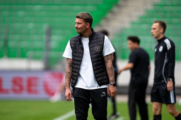 Pascal Reinhardt, Coach of SG Sonnenhof Großaspach; TSV Havelse vs. SG Sonnenhof Großaspach; Soccer; 3rd Division; Matchday 5; September 6, 2026; DFB regulations prohibit any use of photographs as image sequences and or quasi-video; Hanover, Lower Saxony, Germany Copyright: xkolbert-press PhilipxZieglerx