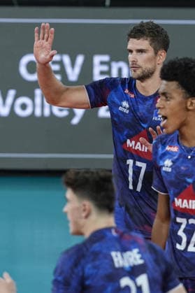 Turkiye v France - CEV EuroVolley 2026 Men CLUJ-NAPOCA, ROMANIA - SEPTEMBER 12: Trevor Clevenot (17) of France in action during the CEV EuroVolley 2026 match between Turkiye and France at the BTarena in Cluj-Napoca, Romania, on September 12, 2026. Osmancan Gurdogan Anadolu Cluj-Napoca Romania. Editorial use only. Please get in touch for any other usage.  Copyright: x2026xAnadoluxOsmancanxGurdoganx