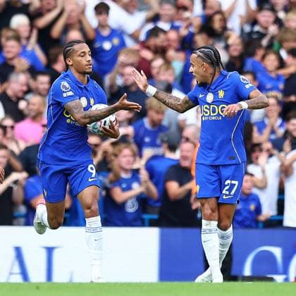 Joao Pedro of Chelsea celebrates scoring their sides second goal Chelsea v Hull City, Premier League, Football, Football, Stamford Bridge, London, UK - 12 Sep 2026London Stamford Bridge United Kingdom EDITORIAL USE ONLY No use with unauthorised audio, video, data, fixture lists, club league logos or live services. Online in-match use limited to 120 images, no video emulation. No use in betting, games or single club league player publications.  Copyright: xMichaelxZemanek Shutterstockx 17144546ay