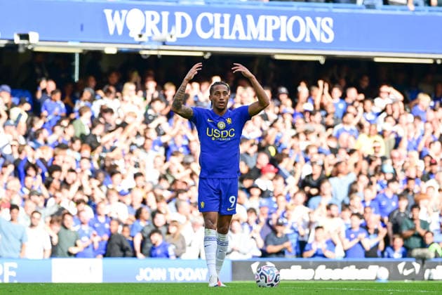 Chelsea v Hull City, Premier League GOAL Chelsea forward Joao Pedro (9) scores a goal and celebrates 2-2 during the Premier League match between Chelsea and Hull City at Stamford Bridge, London, UK on 12 September 2026. London Stamford Bridge Greater London UK Editorial use only DataCo restrictions apply See www.football-dataco.com , Copyright: xDennisxGoodwinx PSI-24862-0038