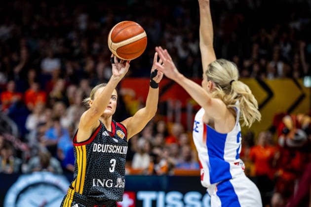 Basketball Berlin, September 12, 2026 FIBA Women’s Basketball World Cup Germany 2026 Semifinal France (FRA) vs. Germany (GER) Alexandra Wilke (Germany, No. 03) JOHANNES Marine (France, No. 23)