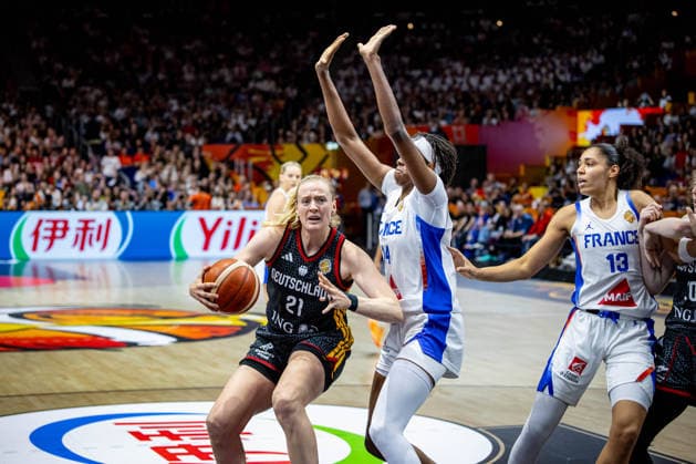 Basketball Berlin, September 12, 2026 FIBA Women’s Basketball World Cup Germany 2026 Semifinal France (FRA) vs. Germany (GER) Marie Gülich (Germany, No. 21) Gulich MALONGA Dominique (France, No. 14)