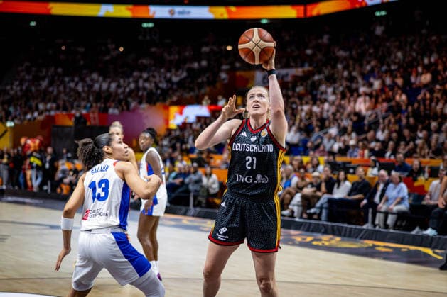 Basketball Berlin, September 12, 2026 FIBA Women’s Basketball World Cup Germany 2026 Semifinal France (FRA) vs. Germany (GER) Marie Gülich, Germany, No. 21 Gulich