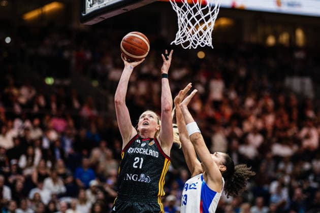 FIBA Women’s Basketball World Cup 2026: France vs. Germany, September 12, 2026; Marie Gülich (Germany), 21; Basketball; FIBA Women’s Basketball World Cup 2026; Final Phase, Semifinal: France vs. Germany on September 12, 2026, at the Uber Arena, Berlin Copyright: xBEAUTIFULxSPORTS Tonhäuserx