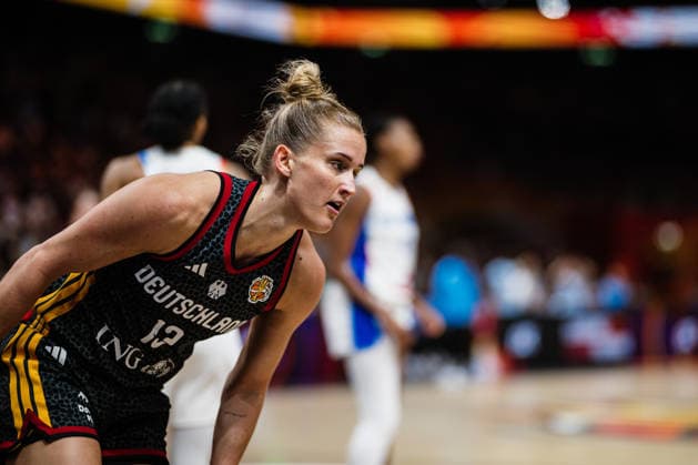 FIBA Women’s Basketball World Cup 2026: France vs. Germany, September 12, 2026; Leonie Fiebich (Germany), 13 Basketball, FIBA Women’s Basketball World Cup 2026, Final Phase, Semifinal: France vs. Germany on September 12, 2026, at the Uber Arena, Berlin Copyright: xBEAUTIFULxSPORTS Tonhäuserx