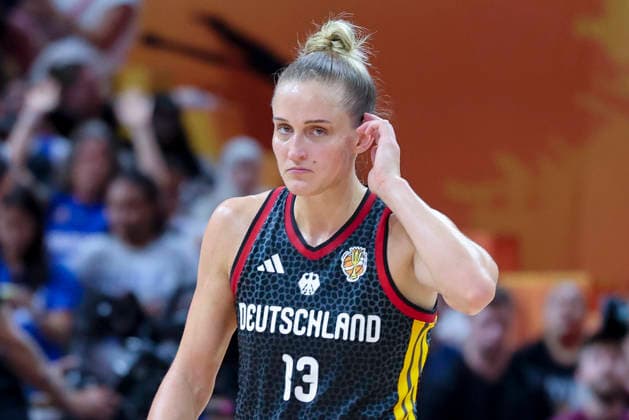 Leonie Fiebich of Germany looks dejected during the FIBA Women s Basketball World Cup Germany 2026 semifinal match between France and Germany at the Berlin Arena on September 12, 2026, in Berlin, Germany. Photo by Marco Steinbrenner, DeFodi Images