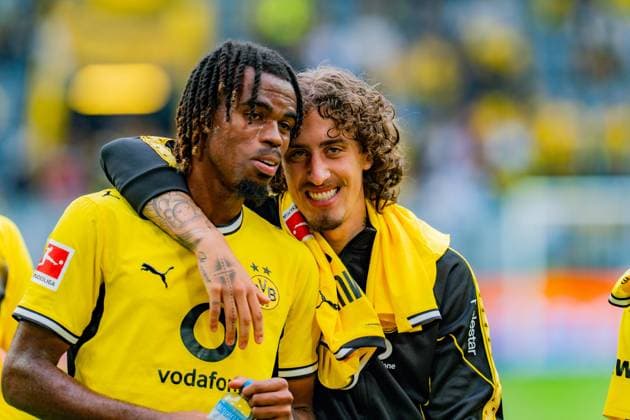 1. Bundesliga, 3. Spieltag, Borussia Dortmund vs. SC Paderborn 07 am 12.09.2026 Carney Chukwuemeka Fabio Silva *** Bundesliga 1, Matchday 3, Borussia Dortmund vs. SC Paderborn 07 on September 12, 2026: Carney Chukwuemeka, Fabio Silva Copyright: xBahhoxKarax
