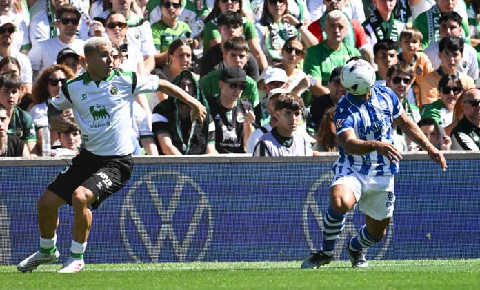 ESP LaLiga EA Sports: Racing Santander vs. Deportivo Alavés. Pablo García of Racing Santander during the LaLiga EA Sports match between Racing Santander and Deportivo Alavés, played at the Campos de Sport de El Sardinero Stadium in Cantabria on September 12, 2026, in Spain. Spanish Soccer Copyright: xAgenciaxLOFx
