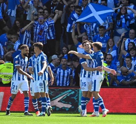ESP LaLiga EA Sports: Racing Santander vs. Deportivo Alavés. Ville Koski of Alavés scores a goal and celebrates during the LaLiga EA Sports match between Racing Santander and Deportivo Alavés, played at Campos de Sport de El Sardinero Stadium in Cantabria on September 12, 2026, in Spain. Spanish Soccer Copyright: xAgenciaxLOFx