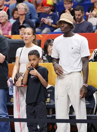 NBA pro Dennis Schröder, along with his wife Ellen and son Dennis, are excited about the FIBA Women s Basketball World Cup semifinals for the 2026–2027 season on December 9, 2026, in France: FRA vs. DBB Germany (GER)