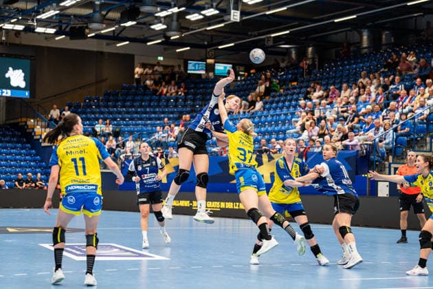 HSG Blomberg Lippe GER vs. Storhamar Handball Elite NOR, Handball, EHF Champions League Women, Group Stage, September 12, 2026, 2026–2027 Season, Lemgo’s Nieke Kuehne of HSG Blomberg Lippe, 9th in goal-scoring at the Lemgo Phoenix Contact Arena, Germany