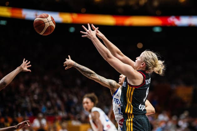 FIBA Women’s Basketball World Cup 2026: France vs. Germany, September 12, 2026; Emma Eichmeyer (Germany), 9 Basketball, FIBA Women’s Basketball World Cup 2026, Final Phase, Semifinal: France vs. Germany on September 12, 2026, at the Uber Arena, Berlin Copyright: xBEAUTIFULxSPORTS Tonhäuserx