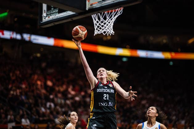 FIBA Women’s Basketball World Cup 2026: France vs. Germany, September 12, 2026; Marie Gülich, Germany, 21; Basketball; FIBA Women’s Basketball World Cup 2026; Final Phase, Semifinal: France vs. Germany on September 12, 2026, at the Uber Arena, Berlin Copyright: xBEAUTIFULxSPORTS Tonhäuserx