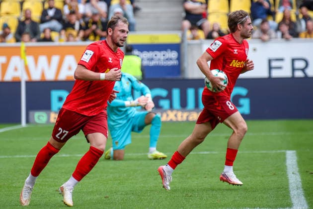 September 12, 2026, xsefx, Soccer, Alemannia Aachen vs. SSV Jahn Regensburg, 3rd Division, South Group, Matchday 5, 2026–2027 Season. No big goal celebration. Goal scorer: Lucas Hermes (Jahn Regensburg). 27. DFB regulations prohibit any use of photographs as image sequences and or quasi-video. North Rhine-Westphalia, Germany
